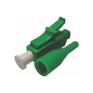 Conector LC Verde en ángulo APC (Simplex)