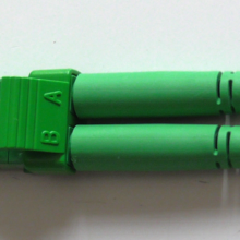 Conector LC Verde en ángulo APC (Duplex)