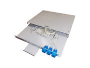 Distribuidor óptico de 1U de Rack color marfil 19” a 23”